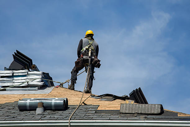Professional Gutter Installation technician working in Marco Island, FL